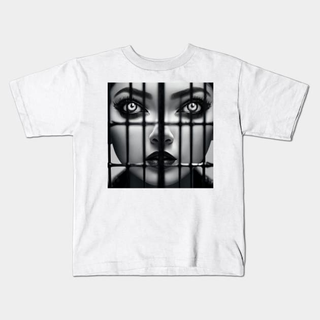 She is trapped, but if you have the courage, free her now Kids T-Shirt by Marccelus